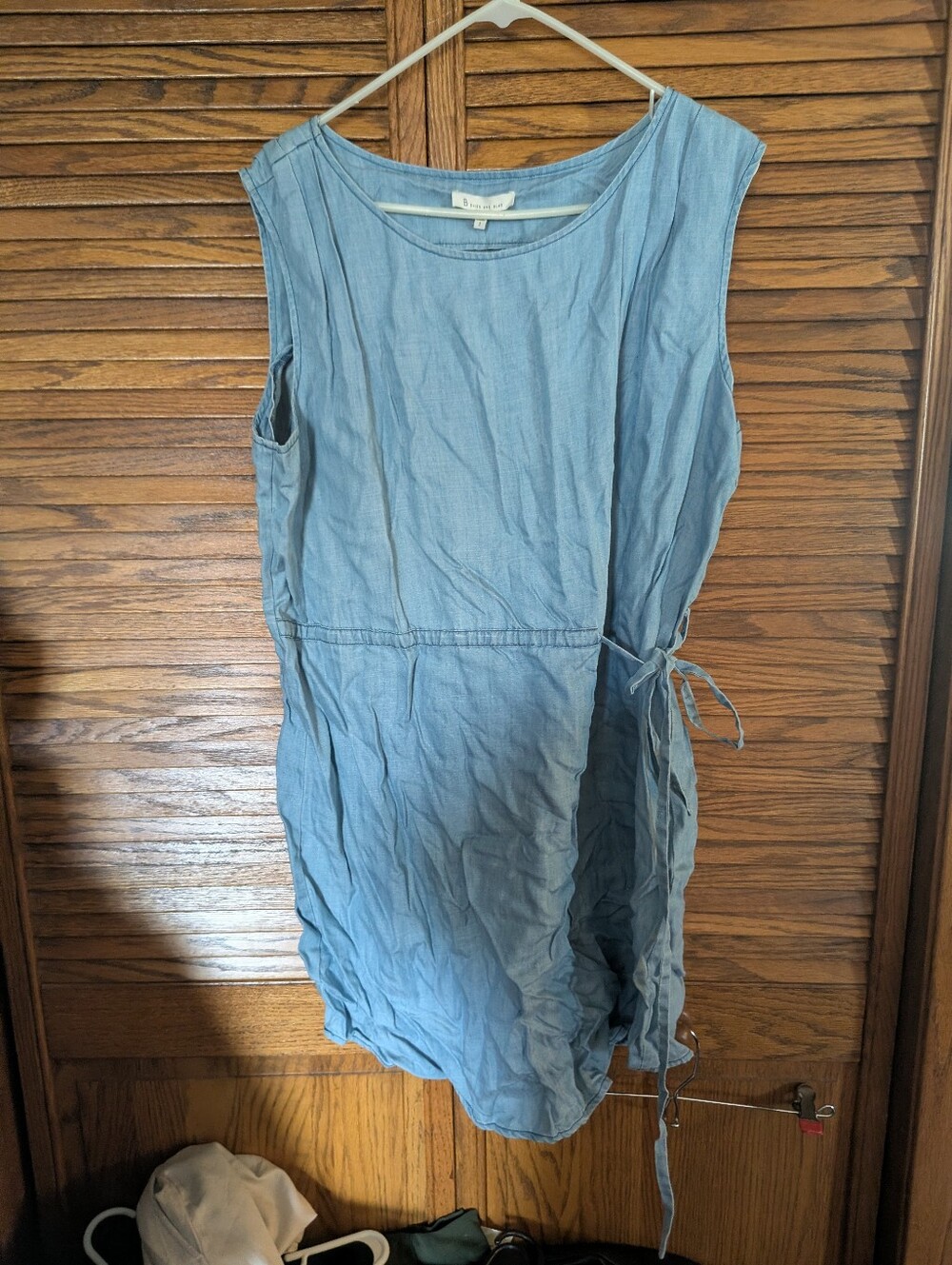 Skies Are Blue NWT Blue Tencel Sleeveless Summer Dress Women's Size 1